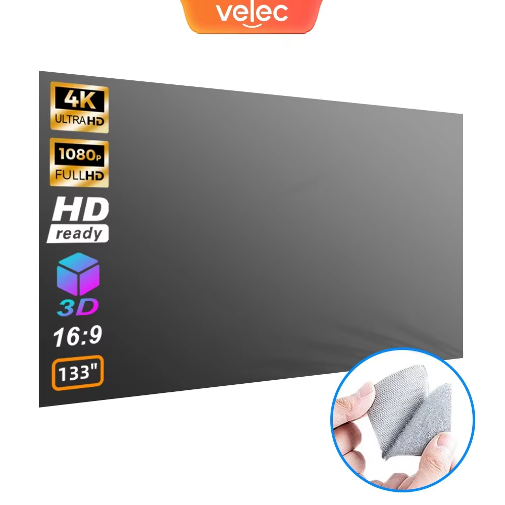 Home Cinema Projector Screen - หน้าจอโปรเจคเตอร์อเนกประสงค์ 80/100/120 นิ้วแบบพกพาขาตั้งพับได้ไร้รอยยับติดตั้งได้อย่างรวดเร็วสำหรับบ้านอุปกรณ์เสริมภาพยนตร์กลางแจ้ง