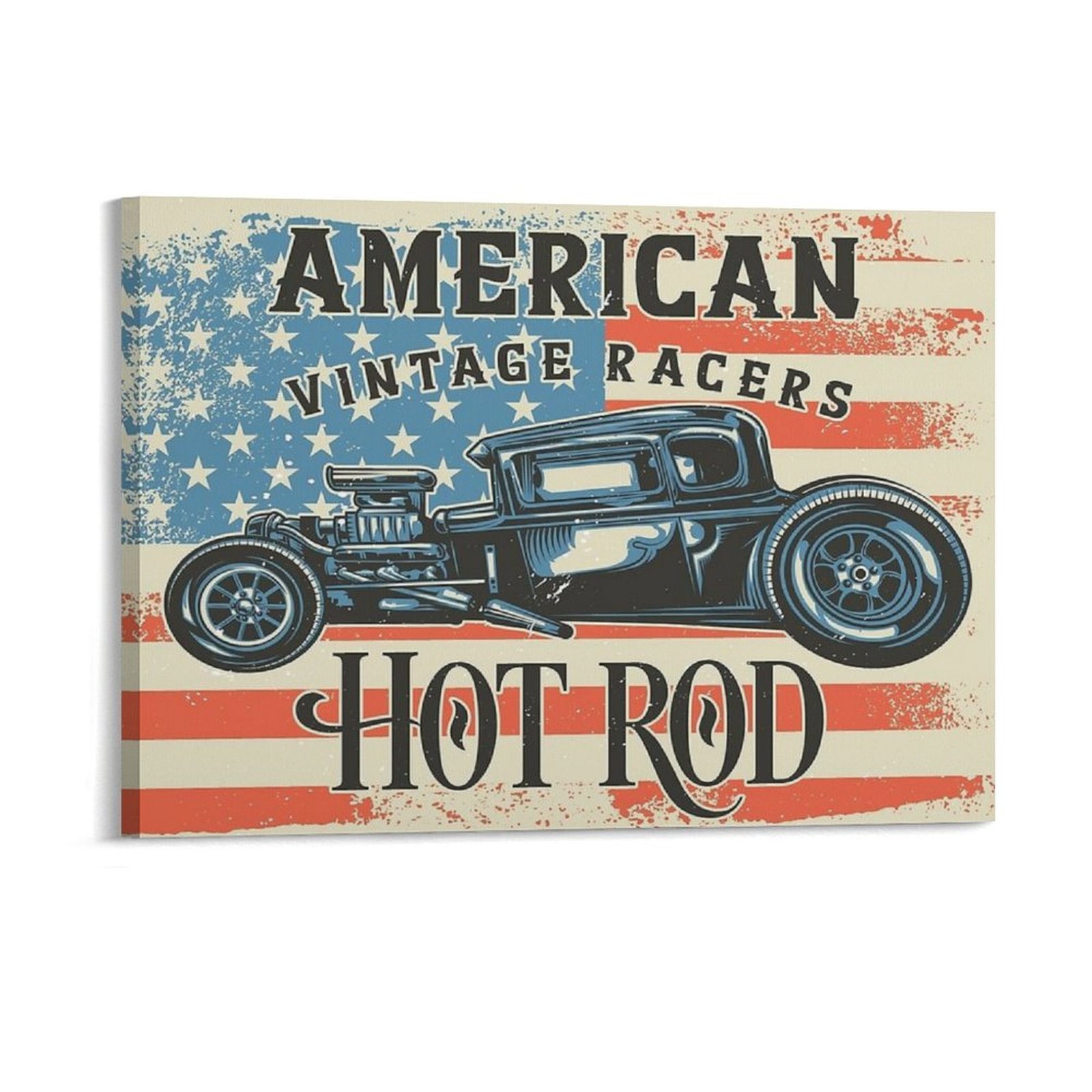 Home Cinema In - อเมริกัน Hot Rod ภาพวาดผ้าใบห้องครัว Cinema Kitchen