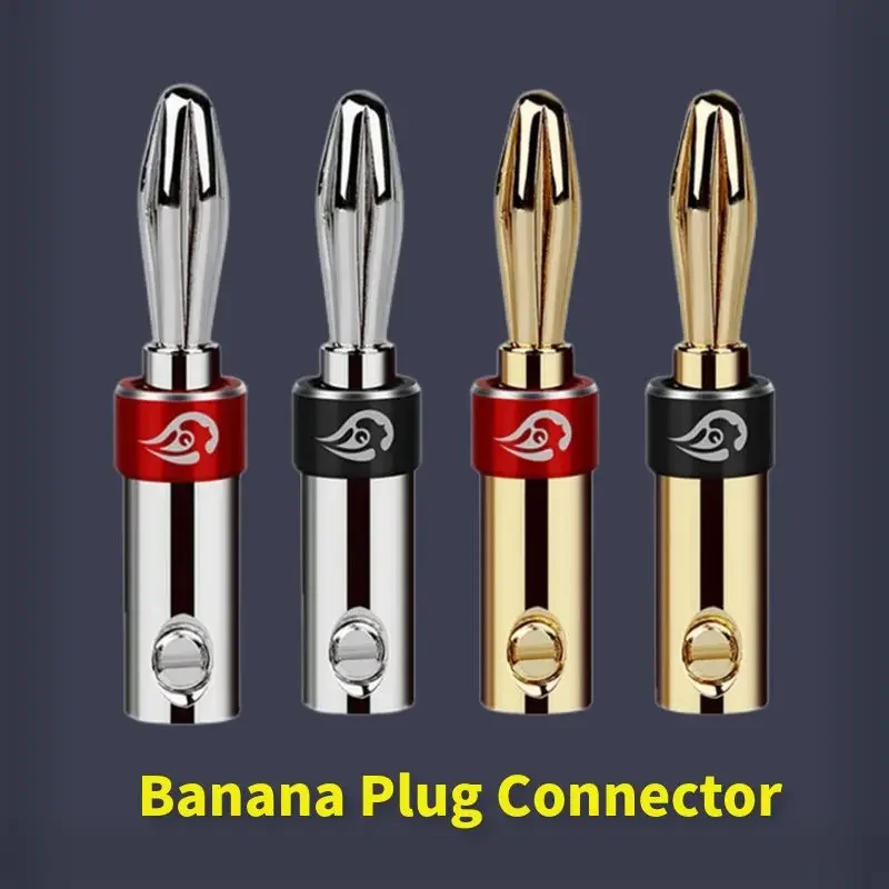 Home Cinema Hifi - ขั้วต่อปลั๊กกล้วย 4 มม.Audio Terminal ชายทองโรเดียมชุบสําหรับ Hifi