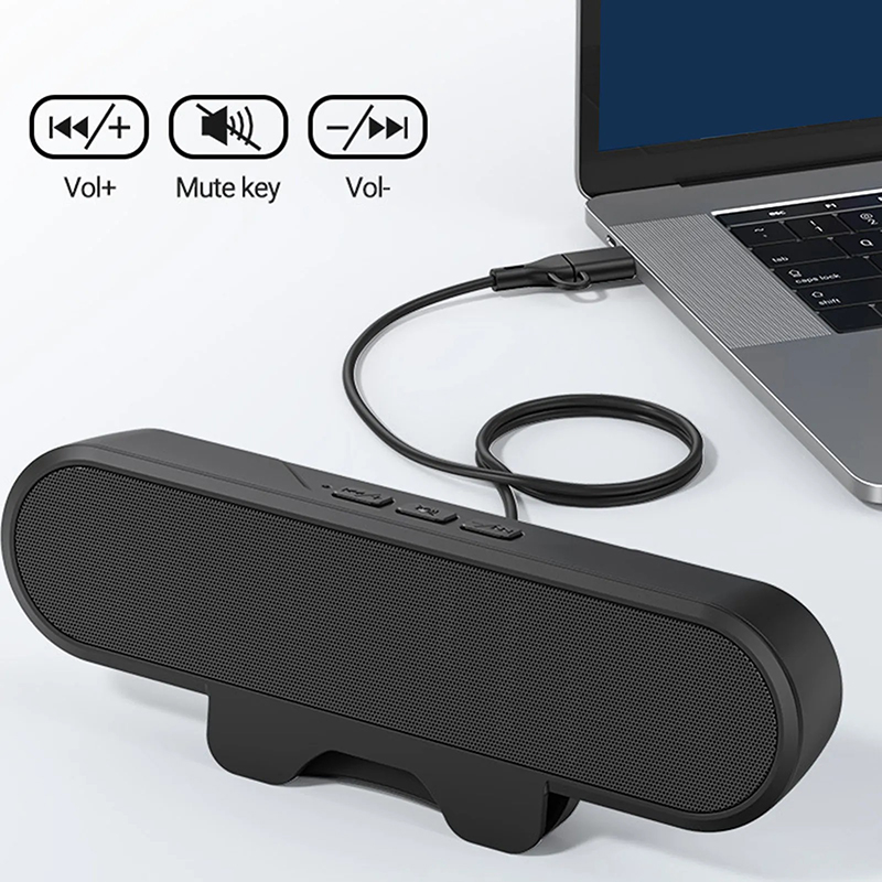 Home Cinema Subwoofer - มินิซาวด์บาร์ลำโพงแบบพกพา USB แบบมีสายคอมพิวเตอร์ทีวีพีซีแล็ปท็อปเดสก์ท็อปซับวูฟเฟอร์กล่องเสียงเพลง Caixa De Som