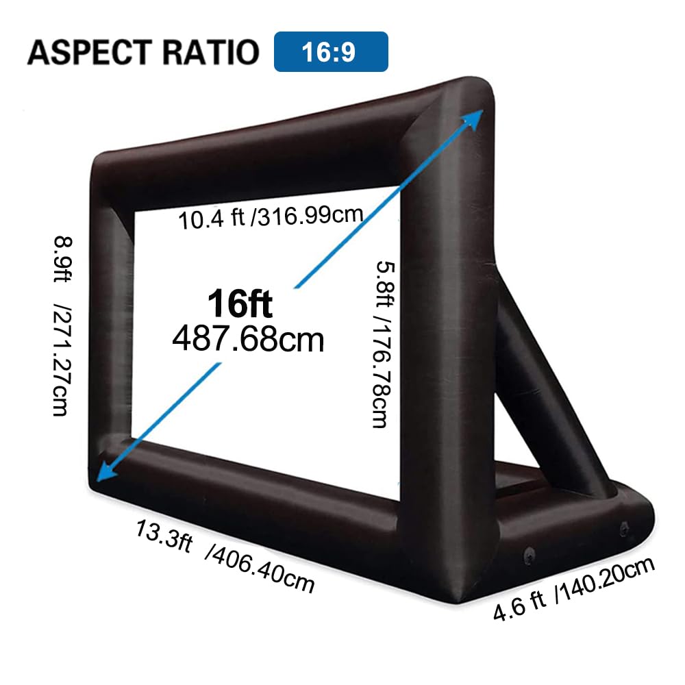 จอฉายภาพยนตร์เป่าลมขนาดใหญ่สำห - Home Cinema Projector Screen บทวิจารณ์และราคา