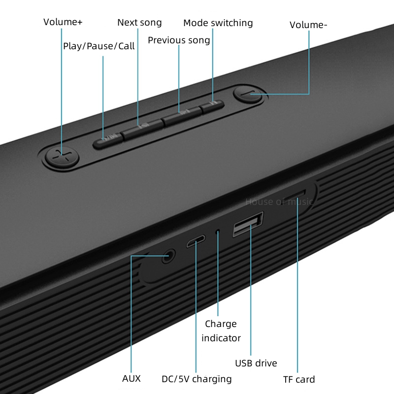 แถบเสียงทีวีแบบมีสายและไร้สายล - Soundbar Bluetooth Home บทวิจารณ์และราคา