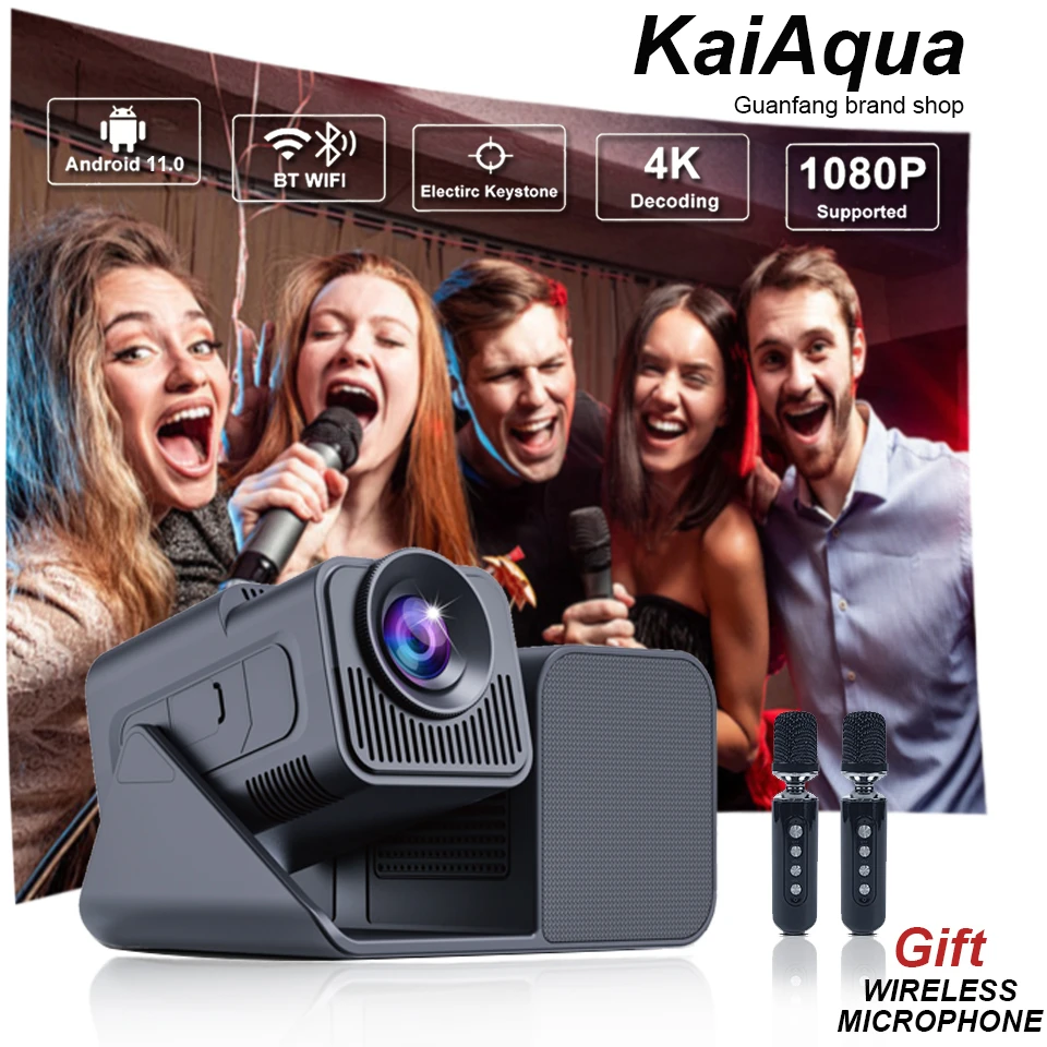 KaiAqua KTVคาราโอเกะโปรเจคเตอร - Home Cinema Karaoke Projector บทวิจารณ์และราคา