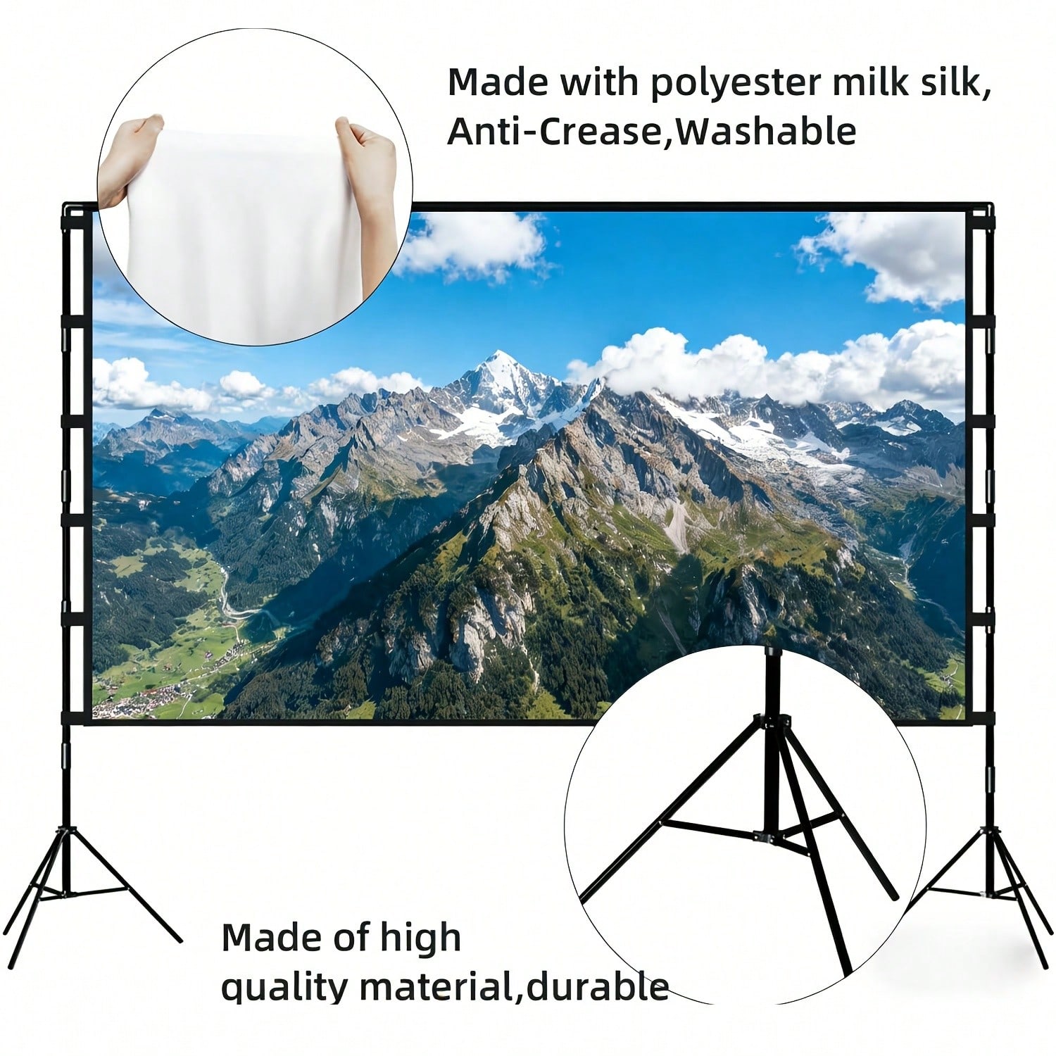 XBJ 100 นิ้ว 4K อัลตร้าเอชดีหน - Home Cinema Projector Screen บทวิจารณ์และราคา