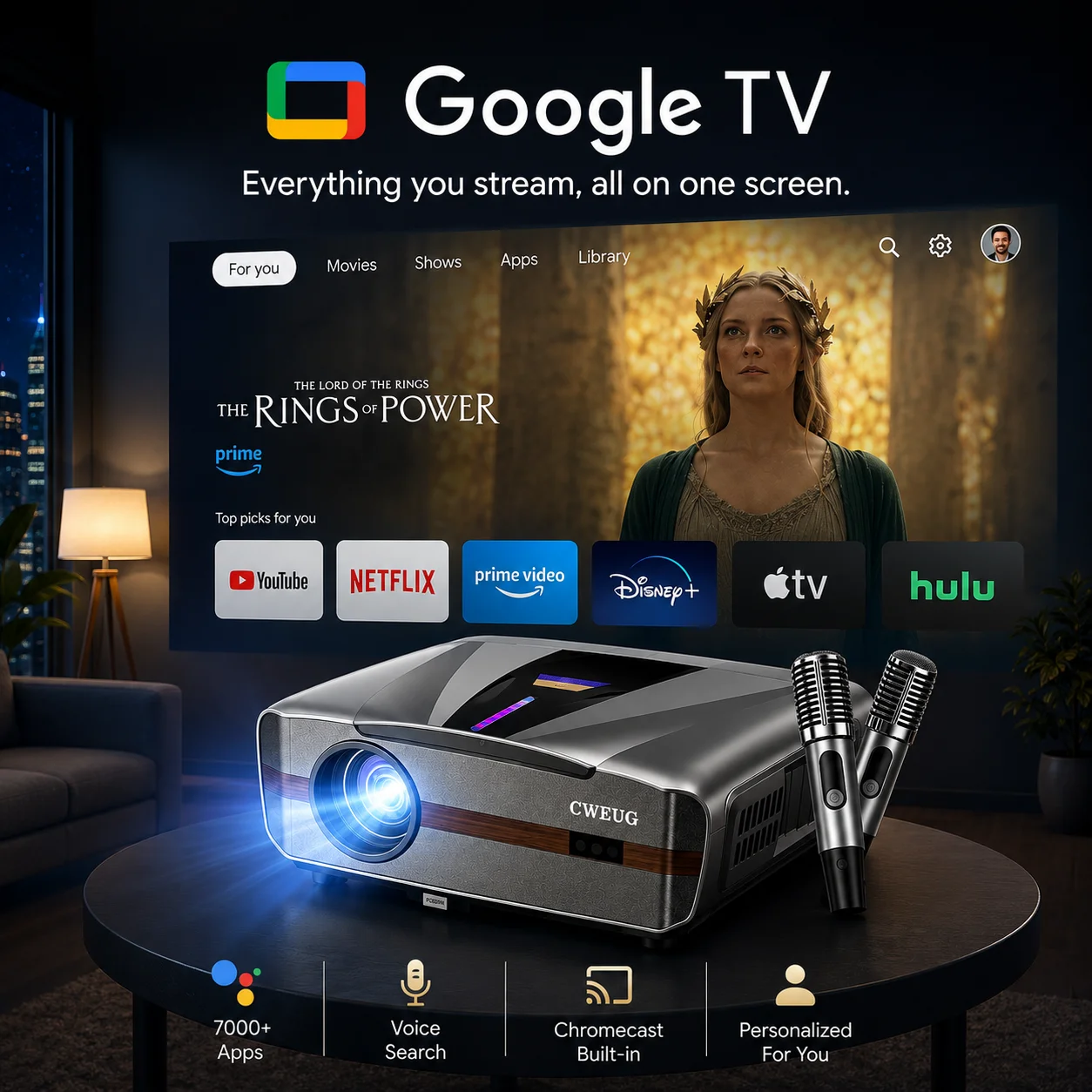 โปรเจคเตอร์ 4K E9 UHD รุ่นใหม่ - Home Cinema Karaoke Projector บทวิจารณ์และราคา