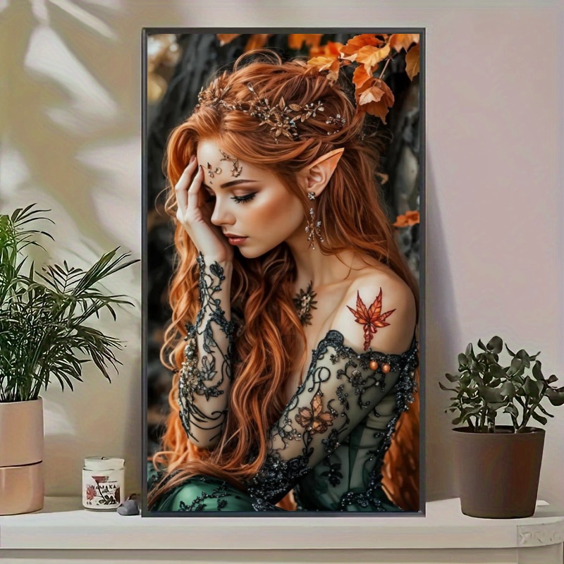 เอลฟ์หญิงผมสีแดง ระบายสีตามตัว - Home Cinema Wall Art บทวิจารณ์และราคา