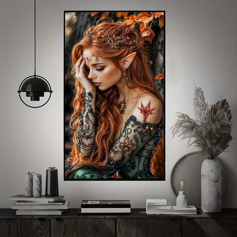 เอลฟ์หญิงผมสีแดง ระบายสีตามตัว - Home Cinema Wall Art บทวิจารณ์และราคา