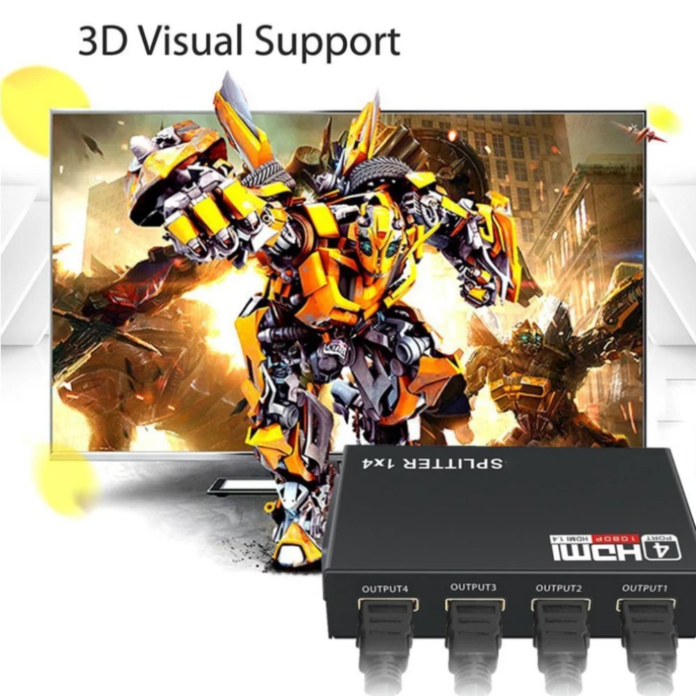 ตัวแยกสัญญาณ HDMI 1 เข้า 4 ออก - Home Cinema Projector Screen บทวิจารณ์และราคา
