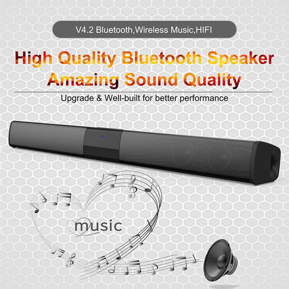 40W ลําโพงบลูทูธคอลัมน์แบบพกพา - Soundbar Bluetooth Home บทวิจารณ์และราคา